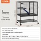 VEVOR 36" κυλιόμενο μεταλλικό κλουβί κουνάβι, μεγάλο κλουβί 2 επιπέδων για ζώα, μικρό κλουβί ζώων με ράμπες και δίσκο, εύκολο στη ρύθμιση για κατοικίδια αρουραίους, χάμστερ, ινδικό χοιρίδιο, τσιντσιλά, σκίουρος, σκαντζόχοιροι, λαγουδάκι