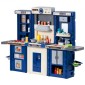 VEVOR Kids Kitchen Playset, 3-in-1 Toddler Kitchen with Simulated Spray, Sounds and Lights, Play Kitchen Set with 74 τμχ Σετ αξεσουάρ μαγειρικής για νήπια, παιδιά προσχολικής ηλικίας, παιδιά 3-8 ετών, μπλε
