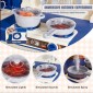 VEVOR Kids Kitchen Playset, 3-in-1 Toddler Kitchen with Simulated Spray, Sounds and Lights, Play Kitchen Set with 74 τμχ Σετ αξεσουάρ μαγειρικής για νήπια, παιδιά προσχολικής ηλικίας, παιδιά 3-8 ετών, μπλε