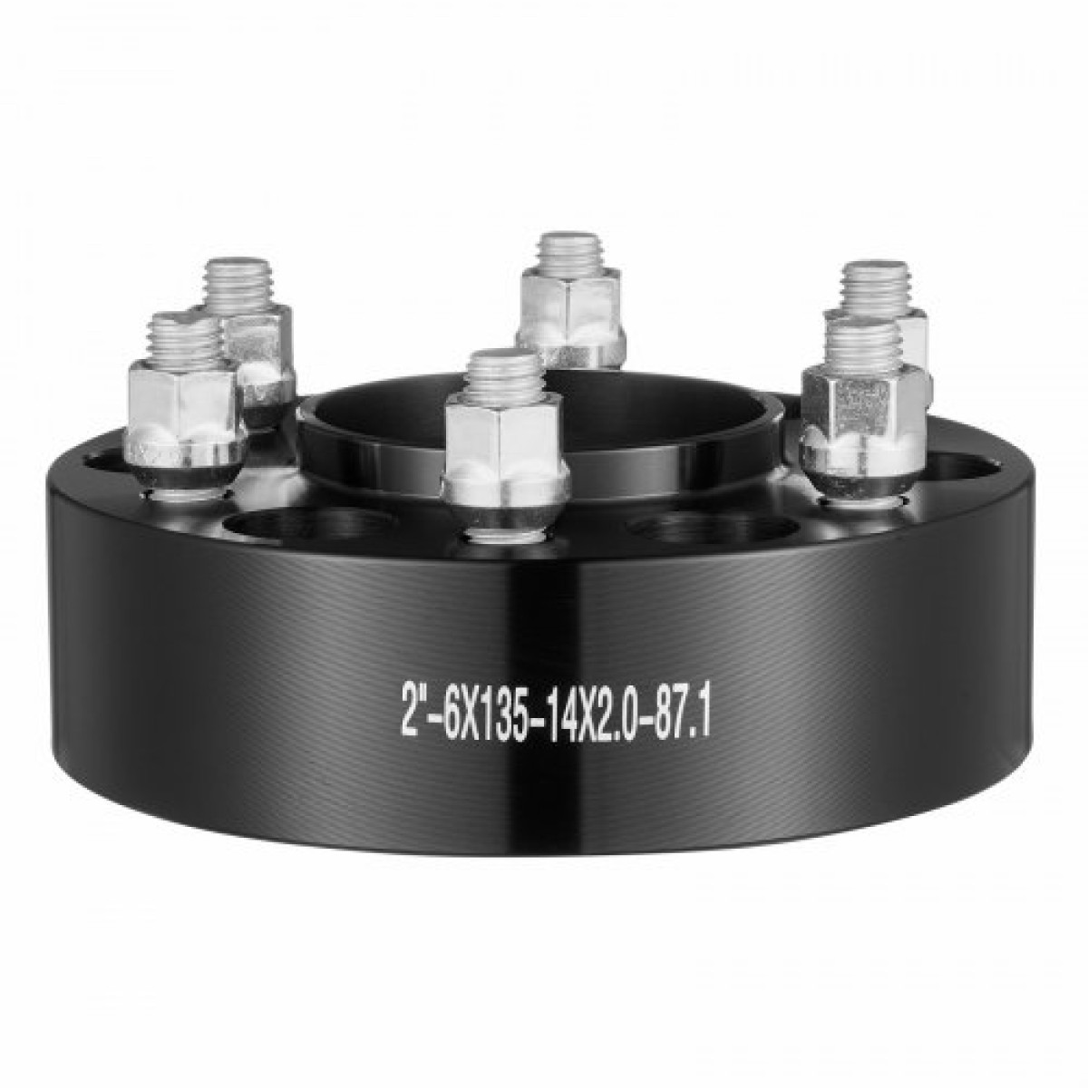 VEVOR Wheel Spacers, 2" 6"x5.3" Wheel Adapters, 6 Lug Forged Spacer, 87,1 mm Bore Hubcentric M14 x2 Studs Spacers, Fit for Ford Expedition, F150, Lincoln Navigator, 4 ΤΕΜ Μαύρο