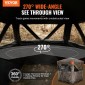 VEVOR Hunting Blind, 270° Ground Blind, Pop Up Deer Blind 2-3 ατόμων για κυνήγι με τσάντα μεταφοράς, φορητή ελαστική σκηνή κυνηγιού, 3 οριζόντια παράθυρα για τη Τουρκία και το κυνήγι ελαφιού