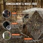 VEVOR Hunting Blind, 270° Ground Blind, Pop Up Deer Blind 2-3 ατόμων για κυνήγι με τσάντα μεταφοράς, φορητή ελαστική σκηνή κυνηγιού, 3 οριζόντια παράθυρα για τη Τουρκία και το κυνήγι ελαφιού