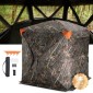 VEVOR Hunting Blind, 270° Ground Blind, Pop Up Deer Blind 2-3 ατόμων για κυνήγι με τσάντα μεταφοράς, φορητή ελαστική σκηνή κυνηγιού, 3 οριζόντια παράθυρα για τη Τουρκία και το κυνήγι ελαφιού