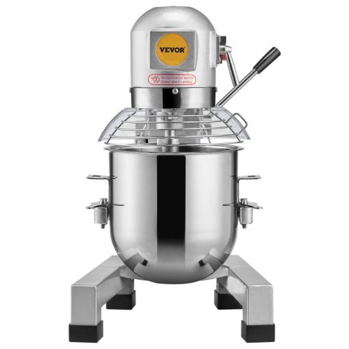 Μίξερ φαγητού VEVOR Commercial, 10L Commercial Stand Mixer με 3 Ρυθμιζόμενες ταχύτητες, 550W Ζυμίξερ με μπολ από ανοξείδωτο ατσάλι και 3 εξαρτήματα ανάμειξης, Ιδανικό για εστιατόριο, αρτοποιείο, ζαχαροπλαστείο, καφετέρια