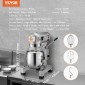 Μίξερ φαγητού VEVOR Commercial, 10L Commercial Stand Mixer με 3 Ρυθμιζόμενες ταχύτητες, 550W Ζυμίξερ με μπολ από ανοξείδωτο ατσάλι και 3 εξαρτήματα ανάμειξης, Ιδανικό για εστιατόριο, αρτοποιείο, ζαχαροπλαστείο, καφετέρια