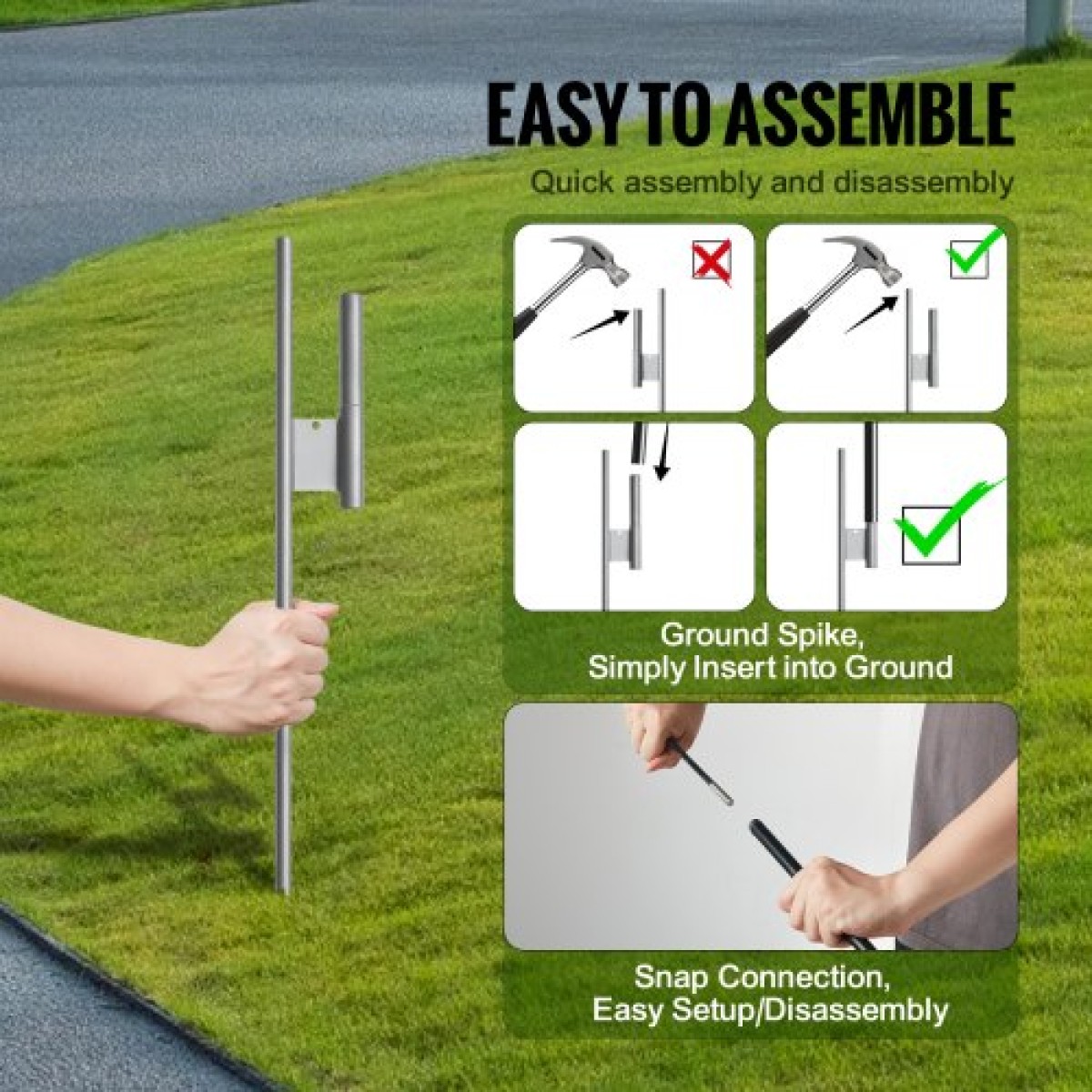 VEVOR Open Flags με Pole Kit, Advertising Flags για επιχειρήσεις εκτός, Advertising Feather Flag Kit, 3 Flags (Open, Look, Welcome), 3 Poles, 3 Ground Stakes, Swooper Flags για επιχειρήσεις 16,3 FT