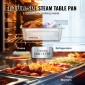 VEVOR 6 Pack Pans Hotel, 1/3 Size Anti-Jam Steam Pan, 0,8mm πάχος από ανοξείδωτο ατσάλι Επιτραπέζιο ταψί εστιατορίου, 4 ιντσών βαθύ εμπορικό επιτραπέζιο τηγάνι, τροφοδοσία αποθήκευσης τροφίμων, για βιομηχανική και επιστημονική