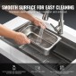 VEVOR 6 Pack Pans Hotel, 1/3 Size Anti-Jam Steam Pan, 0,8mm πάχος από ανοξείδωτο ατσάλι Επιτραπέζιο ταψί εστιατορίου, 4 ιντσών βαθύ εμπορικό επιτραπέζιο τηγάνι, τροφοδοσία αποθήκευσης τροφίμων, για βιομηχανική και επιστημονική
