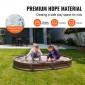 VEVOR Sandbox με κάλυμμα, 72 x 41,5 x 9,1 σε Oval Sand Box, HDPE Sand Pit με 4 γωνιακά καθίσματα και κάτω επένδυση, Παιδικό sandbox για υπαίθρια αυλή, παραλία, πάρκο, δώρο για αγόρια, κορίτσια 3-12 ετών, καφέ