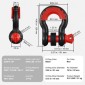 VEVOR 2 Pack 19 mm D Δακτύλιος Δακτυλίου με 22,2 mm Βιδωτός πείρος 28,5 Ton Αντοχή θραύσης