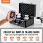 VEVOR Graded Card Storage Box, 4 Slots, Graded Sports Card Holder Case Cards with Coded Lock Foam Diviers, for 108 Graded Card PSA 76 BGS Graded Cards 84 SGC Cards 388 Top Loaders or 999+ Loose Cards