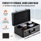 VEVOR Graded Card Storage Box, 4 Slots, Graded Sports Card Holder Case Cards with Coded Lock Foam Diviers, for 108 Graded Card PSA 76 BGS Graded Cards 84 SGC Cards 388 Top Loaders or 999+ Loose Cards