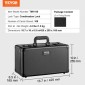 VEVOR Graded Card Storage Box, 4 Slots, Graded Sports Card Holder Case Cards with Coded Lock Foam Diviers, for 108 Graded Card PSA 76 BGS Graded Cards 84 SGC Cards 388 Top Loaders or 999+ Loose Cards