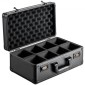 VEVOR Graded Card Storage Box, 4 Slots, Graded Sports Card Holder Case Cards with Coded Lock Foam Diviers, for 108 Graded Card PSA 76 BGS Graded Cards 84 SGC Cards 388 Top Loaders or 999+ Loose Cards