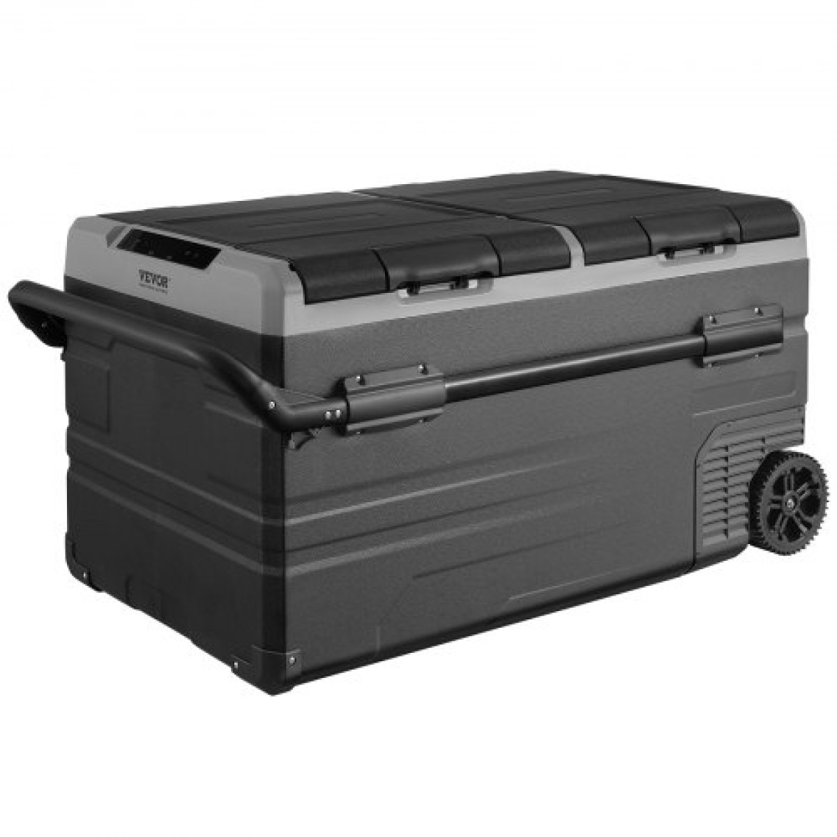 Ψυγείο αυτοκινήτου VEVOR, Ψυγείο αυτοκινήτου 12 Volt, φορητός καταψύκτης διπλής ζώνης 115 L με ρόδες και λαβή, -4℉-68℉, 12/24V DC και 100-240V AC ψύκτη συμπιεστή για εξωτερικούς χώρους, κάμπινγκ