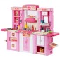VEVOR Kids Kitchen Playset, 3-in-1 Toddler Kitchen with Simulated Spray, Sounds and Lights, Play Kitchen Set with 74 PCS Σετ αξεσουάρ μαγειρικής για νήπια, παιδιά προσχολικής ηλικίας, παιδιά 3-8 ετών, ροζ