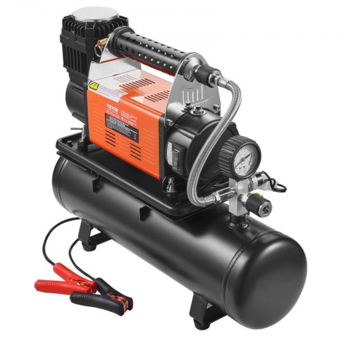 VEVOR 12V Heavy Duty Air Compressor with 6L Tank Kit, 6,35 CFM Portable Tire Inflator, 150 PSI Offroad Air Compressor with Digital Pressure Mauge Tire Inflator for Trucks Car SUV 4 x 4 Vehicle RV