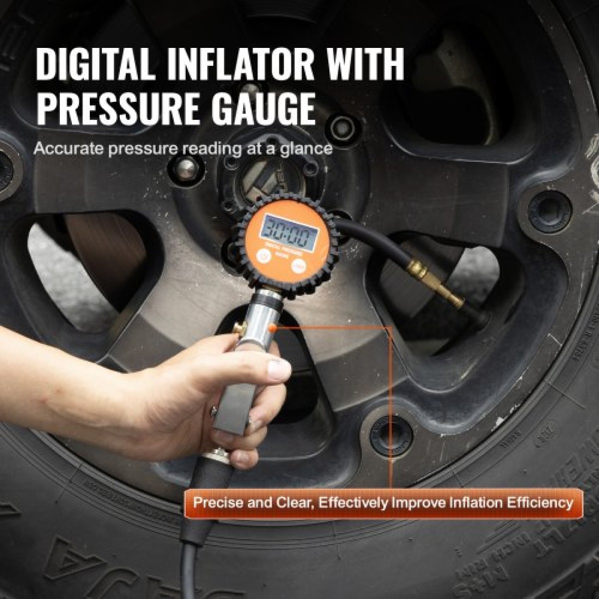 VEVOR 12V Heavy Duty Air Compressor with 6L Tank Kit, 6,35 CFM Portable Tire Inflator, 150 PSI Offroad Air Compressor with Digital Pressure Mauge Tire Inflator for Trucks Car SUV 4 x 4 Vehicle RV