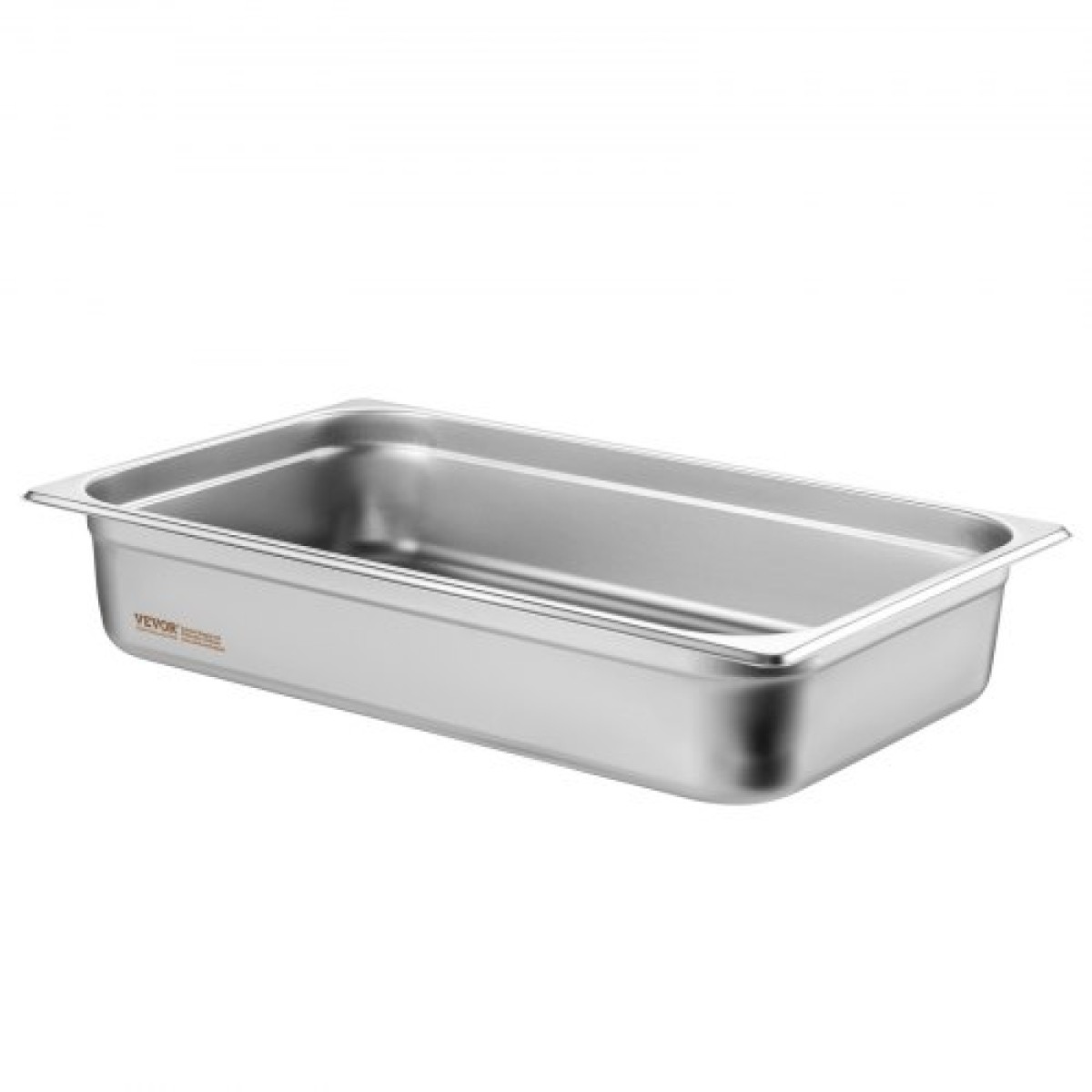 VEVOR 4 Pack Pans Hotel, Full Size Anti-Jam Steam Pan with Kap, 0,8mm πάχος από ανοξείδωτο ατσάλι Επιτραπέζιο ταψί 4 ιντσών, Βαθύ Εμπορικό Τηγάνι 4 ιντσών, Αποθηκευτικό τηγάνι τροφοδοσίας, για βιομηχανικό και επιστημονικό