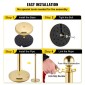 VEVOR Stanchion Post με Velvet Rope, 6-pack Crowd Control Stanchion with 4PCS 5FT Red Velvet Ropes, inox Queue Barrier Line Divier with Ball Top για εκδηλώσεις, μουσεία, πάρτι