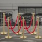 VEVOR Stanchion Post με Velvet Rope, 6-pack Crowd Control Stanchion with 4PCS 5FT Red Velvet Ropes, inox Queue Barrier Line Divier with Ball Top για εκδηλώσεις, μουσεία, πάρτι