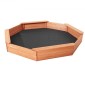 VEVOR Ξύλινο Sandbox με κάλυμμα, 75,6 x 75,6 x 9,1 σε οκταγωνικό Sand Box, Sand Pit με 4 καθίσματα και κάτω επένδυση, Παιδικό sandbox για εξωτερική αυλή, παραλία, πάρκο, δώρο για αγόρια, κορίτσια ηλικίας 3-12