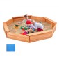 VEVOR Ξύλινο Sandbox με κάλυμμα, 75,6 x 75,6 x 9,1 σε οκταγωνικό Sand Box, Sand Pit με 4 καθίσματα και κάτω επένδυση, Παιδικό sandbox για εξωτερική αυλή, παραλία, πάρκο, δώρο για αγόρια, κορίτσια ηλικίας 3-12