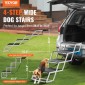 VEVOR Dog Stair for Cars Πτυσσόμενα σκαλοπάτια σκύλου 4 βημάτων Αλουμίνιο φορτία έως 113,4 kg
