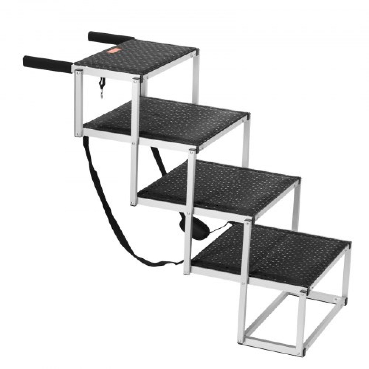 VEVOR Dog Stair for Cars Πτυσσόμενα σκαλοπάτια σκύλου 4 βημάτων Αλουμίνιο φορτία έως 113,4 kg
