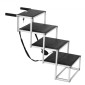 VEVOR Dog Stair for Cars Πτυσσόμενα σκαλοπάτια σκύλου 4 βημάτων Αλουμίνιο φορτία έως 113,4 kg