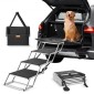 VEVOR Dog Stair for Cars Πτυσσόμενα σκαλοπάτια σκύλου 4 βημάτων Αλουμίνιο φορτία έως 113,4 kg