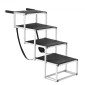 VEVOR Dog Stair for Cars Πτυσσόμενα σκαλοπάτια σκύλου 4 βημάτων Αλουμίνιο φορτία έως 113,4 kg