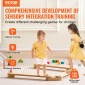 Βήμα πέτρες VEVOR Balance Beam, 3 ΤΕΜ Ξύλινες σανίδες ισορροπίας για μικρά παιδιά, παιχνίδι Montessori για παιδιά 2-6 ετών, Build Coordination and Gross Motor Skills, Γυμναστική σε εσωτερικούς & εξωτερικούς χώρους για κορίτσια Δώρο
