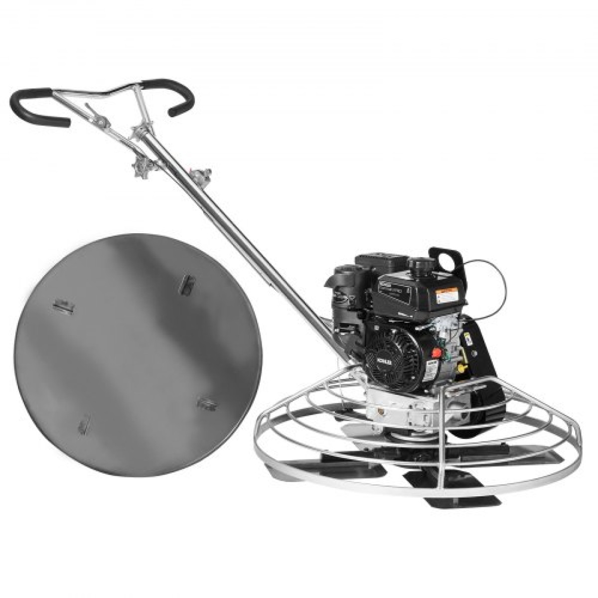 VEVOR Power Trowel, 38" τσιμεντοσπάτουλα Walk-Behind με λεπίδα φινιρίσματος, 6HP με αέριο λεία επιφάνεια από σκυρόδεμα, τσιμέντο βαρέως τύπου Commercial Screed Concrete με λεπίδα φινιρίσματος, πορτοκαλί