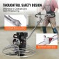 VEVOR Power Trowel, 38" τσιμεντοσπάτουλα Walk-Behind με λεπίδα φινιρίσματος, 6HP με αέριο λεία επιφάνεια από σκυρόδεμα, τσιμέντο βαρέως τύπου Commercial Screed Concrete με λεπίδα φινιρίσματος, πορτοκαλί
