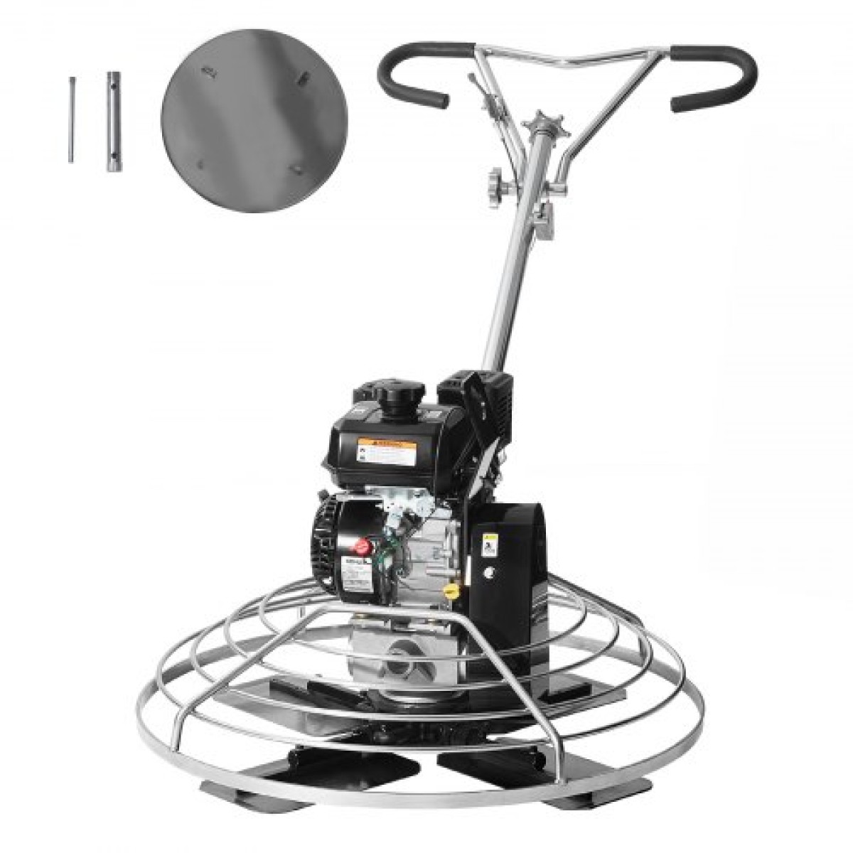 VEVOR Power Trowel, 38" τσιμεντοσπάτουλα Walk-Behind με λεπίδα φινιρίσματος, 6HP με αέριο λεία επιφάνεια από σκυρόδεμα, τσιμέντο βαρέως τύπου Commercial Screed Concrete με λεπίδα φινιρίσματος, πορτοκαλί
