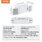 VEVOR 24 Pack Εμπορικό φως έκτακτης ανάγκης, 3W, Λευκό LED φωτιστικά για έξοδο έκτακτης ανάγκης με εφεδρική μπαταρία 180 λεπτών ρυθμιζόμενη 2 LED τετράγωνη βάση κεφαλής, οροφής ή τοίχου για διακοπές ρεύματος σε επιχειρήσεις