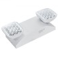 VEVOR 24 Pack Εμπορικό φως έκτακτης ανάγκης, 3W, Λευκό LED φωτιστικά για έξοδο έκτακτης ανάγκης με εφεδρική μπαταρία 180 λεπτών ρυθμιζόμενη 2 LED τετράγωνη βάση κεφαλής, οροφής ή τοίχου για διακοπές ρεύματος σε επιχειρήσεις