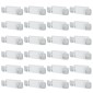 VEVOR 24 Pack Εμπορικό φως έκτακτης ανάγκης, 3W, Λευκό LED φωτιστικά για έξοδο έκτακτης ανάγκης με εφεδρική μπαταρία 180 λεπτών ρυθμιζόμενη 2 LED τετράγωνη βάση κεφαλής, οροφής ή τοίχου για διακοπές ρεύματος σε επιχειρήσεις