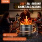 VEVOR Smokeless Fire Pit Sove Bonfire, Υ: 12,6 ίντσες x Διάμετρος: 15 ίντσες, Ξύλινα τζάκια με αποσπώμενο δοχείο στάχτης, εσωτερικό φορητό εξωτερικό τζάκι από ανοξείδωτο χάλυβα SUS430, Ιδανικό για κάμπινγκ σε εξωτερικό αίθριο