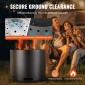 VEVOR Smokeless Fire Pit Sove Bonfire, Υ: 12,6 ίντσες x Διάμετρος: 15 ίντσες, Ξύλινα τζάκια με αποσπώμενο δοχείο στάχτης, εσωτερικό φορητό εξωτερικό τζάκι από ανοξείδωτο χάλυβα SUS430, Ιδανικό για κάμπινγκ σε εξωτερικό αίθριο