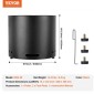 VEVOR Smokeless Fire Pit Sove Bonfire, Υ: 12,6 ίντσες x Διάμετρος: 15 ίντσες, Ξύλινα τζάκια με αποσπώμενο δοχείο στάχτης, εσωτερικό φορητό εξωτερικό τζάκι από ανοξείδωτο χάλυβα SUS430, Ιδανικό για κάμπινγκ σε εξωτερικό αίθριο