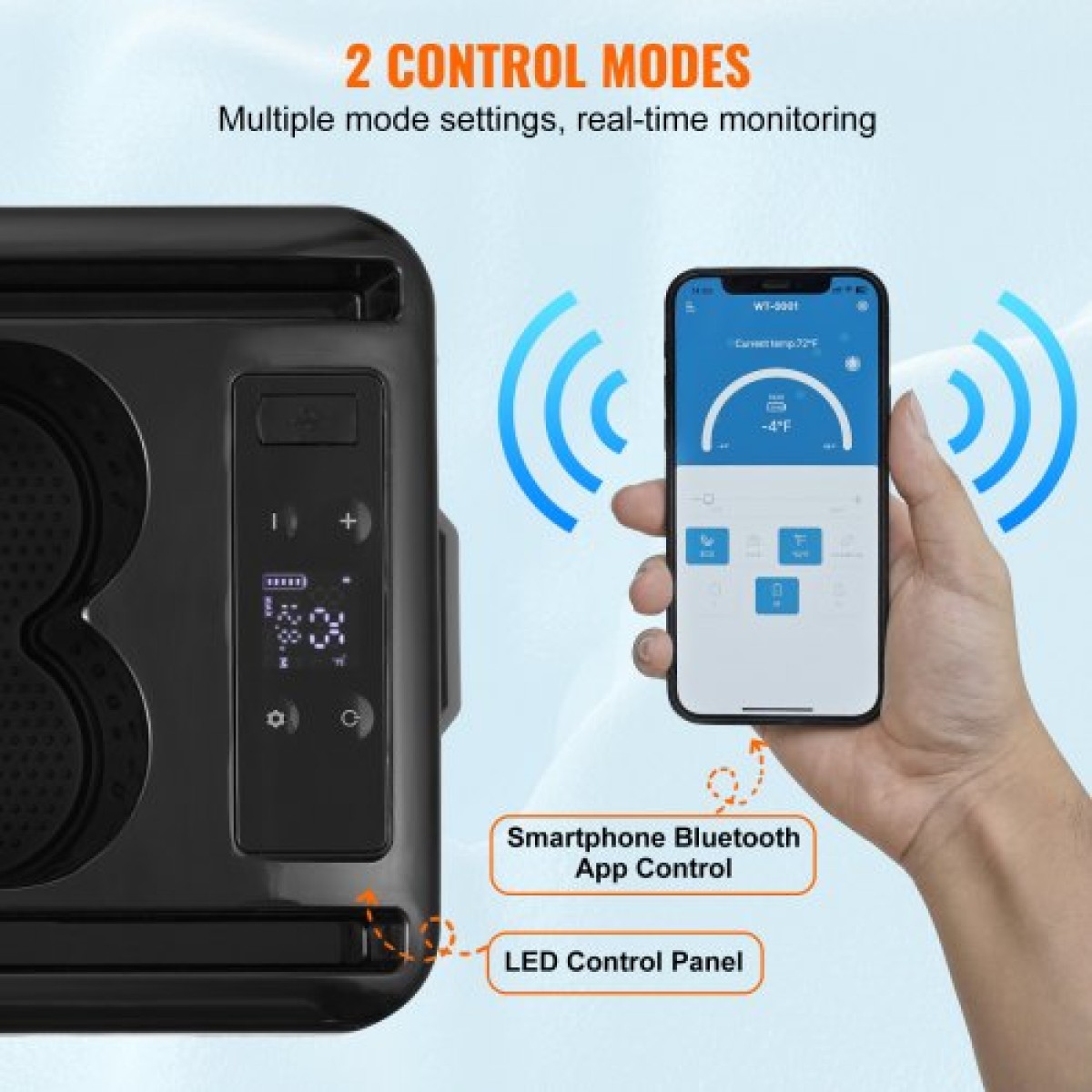 Ψυγείο αυτοκινήτου VEVOR, 12 Volt υποβραχιόνιο αυτοκινήτου Ψυγείο Ψυγείο, 15 L Μονοζωνική φορητή κατάψυξη, -4℉-68℉ Ρυθμιζόμενο εύρος, 12/24V DC και 100-240V AC συμπιεστής ψύκτη για εξωτερικούς χώρους, κάμπινγκ