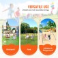 VEVOR Swing Swing για Backyard, 440lbs Load Capacity Swing Set, με 1 Saucer Swing Seat, 1 Belt Swing Seat, Heavy Duty A-Frame Metal Swing Stand και ρυθμιζόμενο σχοινί, Swingset Outdoor για παιδιά