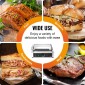 Εμπορική σχάρα Panini VEVOR, Ηλεκτρικό σάντουιτς Panini Maker 2200W, Ανοξείδωτη ψησταριά σάντουιτς με χειρολαβή και έλεγχο θερμοκρασίας, 34x23 cm Πλήρης επίπεδη εμαγιέ πλάκα, για μπριζόλα χάμπουργκερ μπέικον