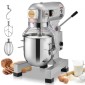 VEVOR Commercial Food Mixer, 18,7L Commercial Stand Mixer με 3 Ρυθμιζόμενες ταχύτητες, 1100W Ζυμίξερ με μπολ από ανοξείδωτο ατσάλι και 3 εξαρτήματα ανάμειξης, Ιδανικό για εστιατόριο, αρτοποιείο, ζαχαροπλαστείο, Caf
