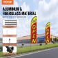 VEVOR Open Flags με Pole Kit, Advertising Flags για επιχειρήσεις εκτός, Advertising Feather Flag Kit, Περιλαμβάνει 2 Flags banner, 2 Poles, 2 Ground Stakes, Open Sign Swooper Flags for Business 16,3 FT