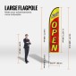 VEVOR Open Flags με Pole Kit, Advertising Flags για επιχειρήσεις εκτός, Advertising Feather Flag Kit, Περιλαμβάνει 2 Flags banner, 2 Poles, 2 Ground Stakes, Open Sign Swooper Flags for Business 16,3 FT