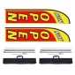 VEVOR Open Flags με Pole Kit, Advertising Flags για επιχειρήσεις εκτός, Advertising Feather Flag Kit, Περιλαμβάνει 2 Flags banner, 2 Poles, 2 Ground Stakes, Open Sign Swooper Flags for Business 16,3 FT