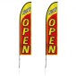 VEVOR Open Flags με Pole Kit, Advertising Flags για επιχειρήσεις εκτός, Advertising Feather Flag Kit, Περιλαμβάνει 2 Flags banner, 2 Poles, 2 Ground Stakes, Open Sign Swooper Flags for Business 16,3 FT